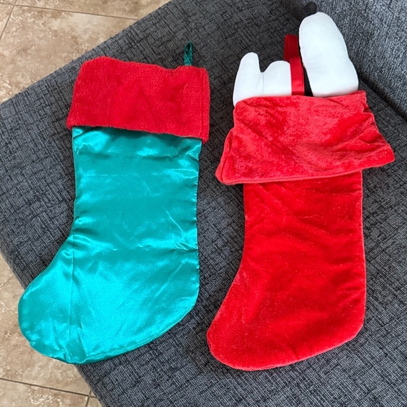 Snoopy Holiday Stocking Set - Red and Green - Picture 2 of 2